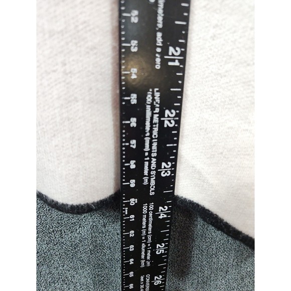 ANTHROPOLOGIE Women's Med IVANNA LIZZIE MOCK NECK BLack TRIM WHITE SWEATER - Picture 7 of 11